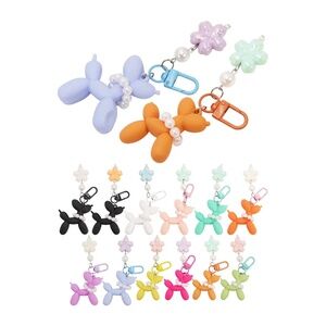 balloon animal keychain 12 pc set